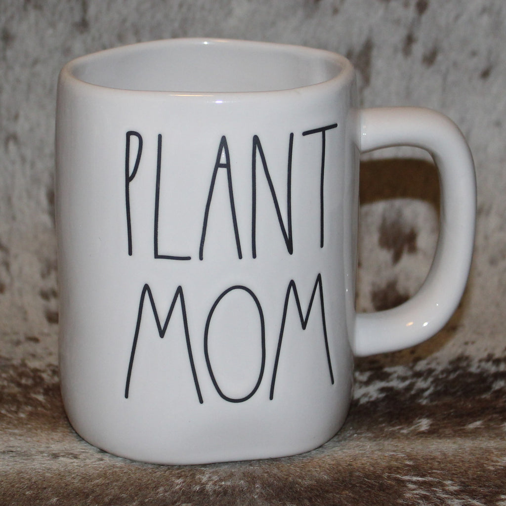 Rae Dunn PLANT MOM White Mug