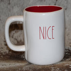 Rae Dunn NAUGHTY NICE White Mug
