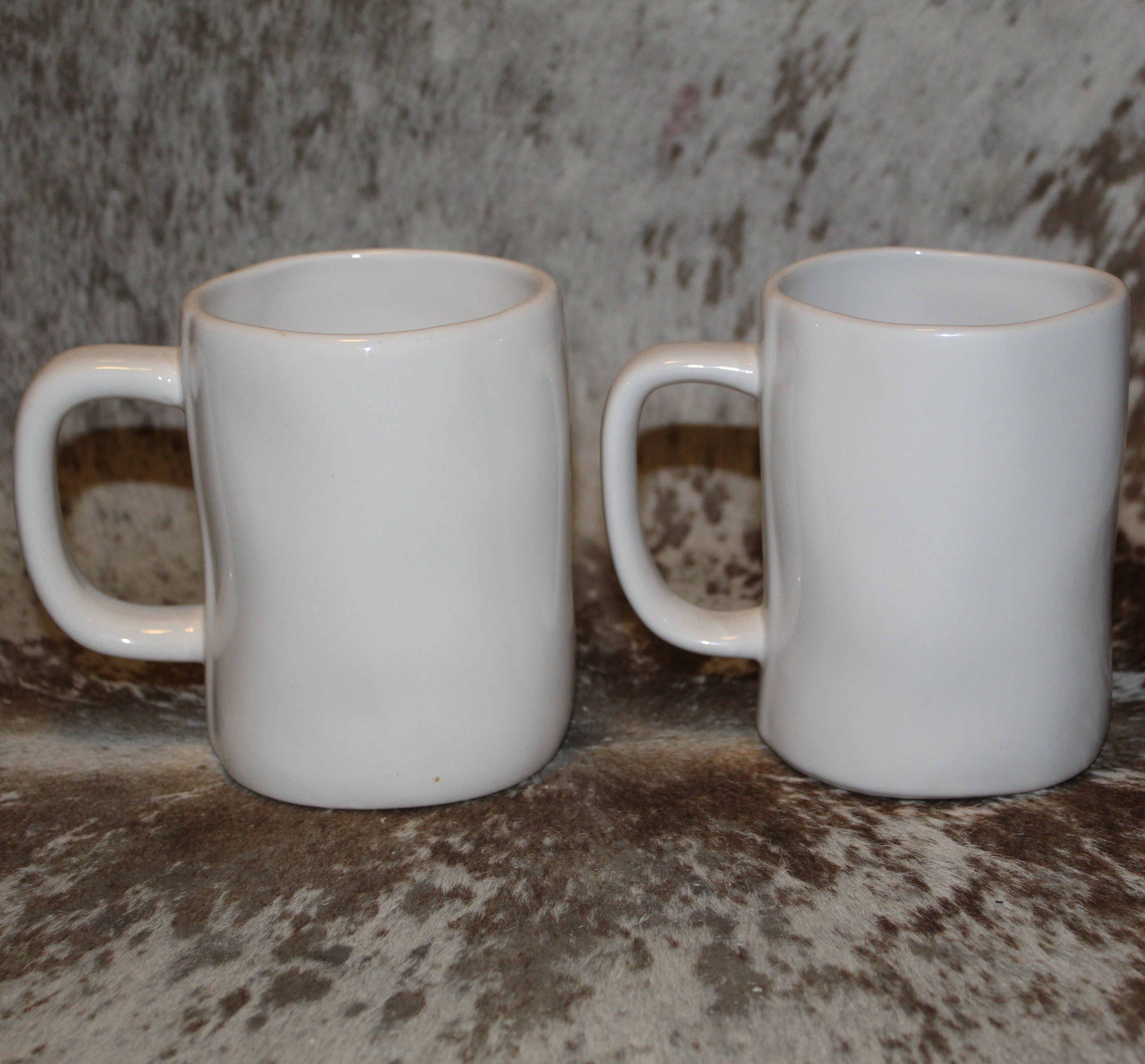 Rae Dunn MR. & MRS. White Mug Set
