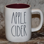 Rae Dunn APPLE CIDER White Mug