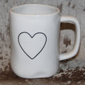 Rae Dunn Heart White Mug