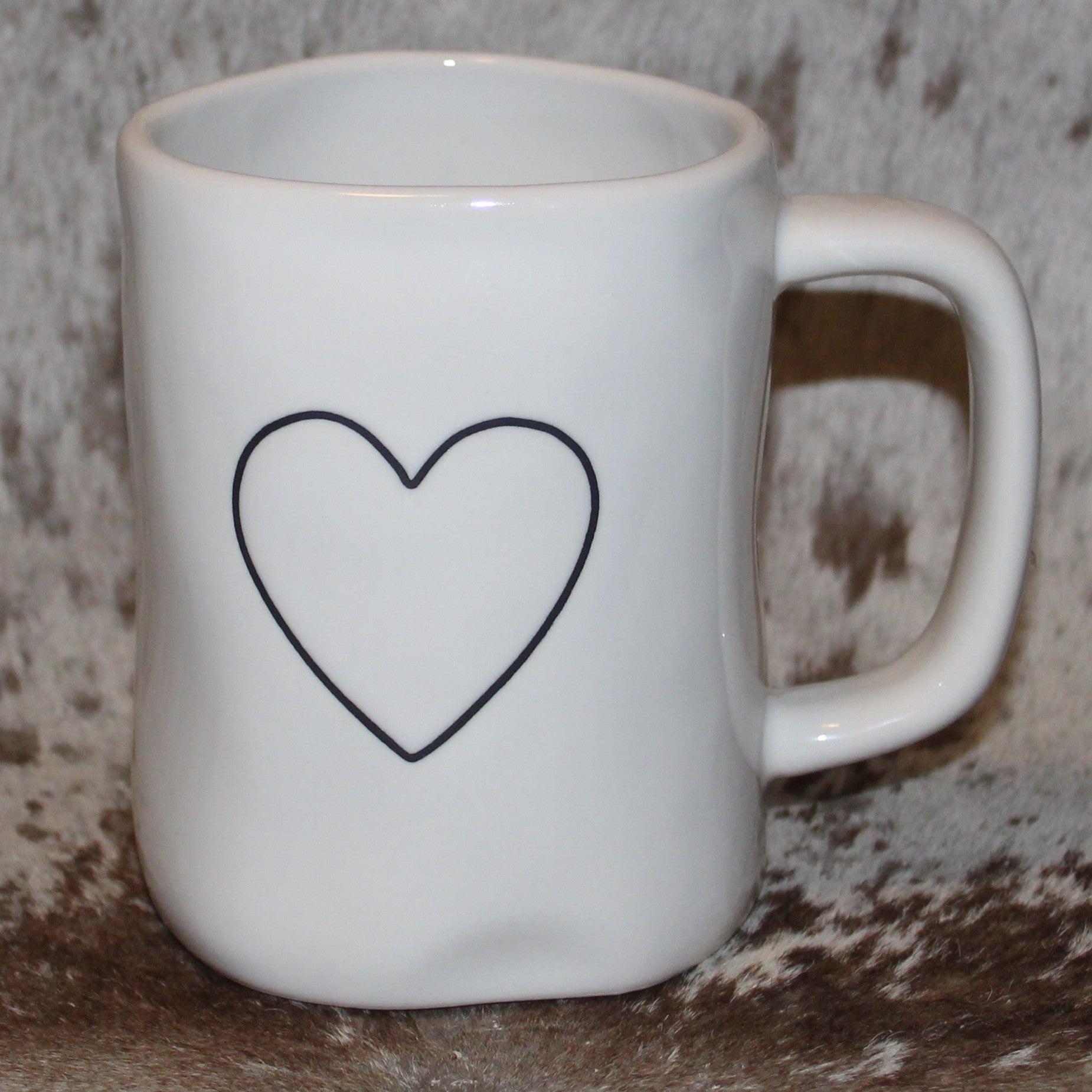 Rae Dunn Heart White Mug