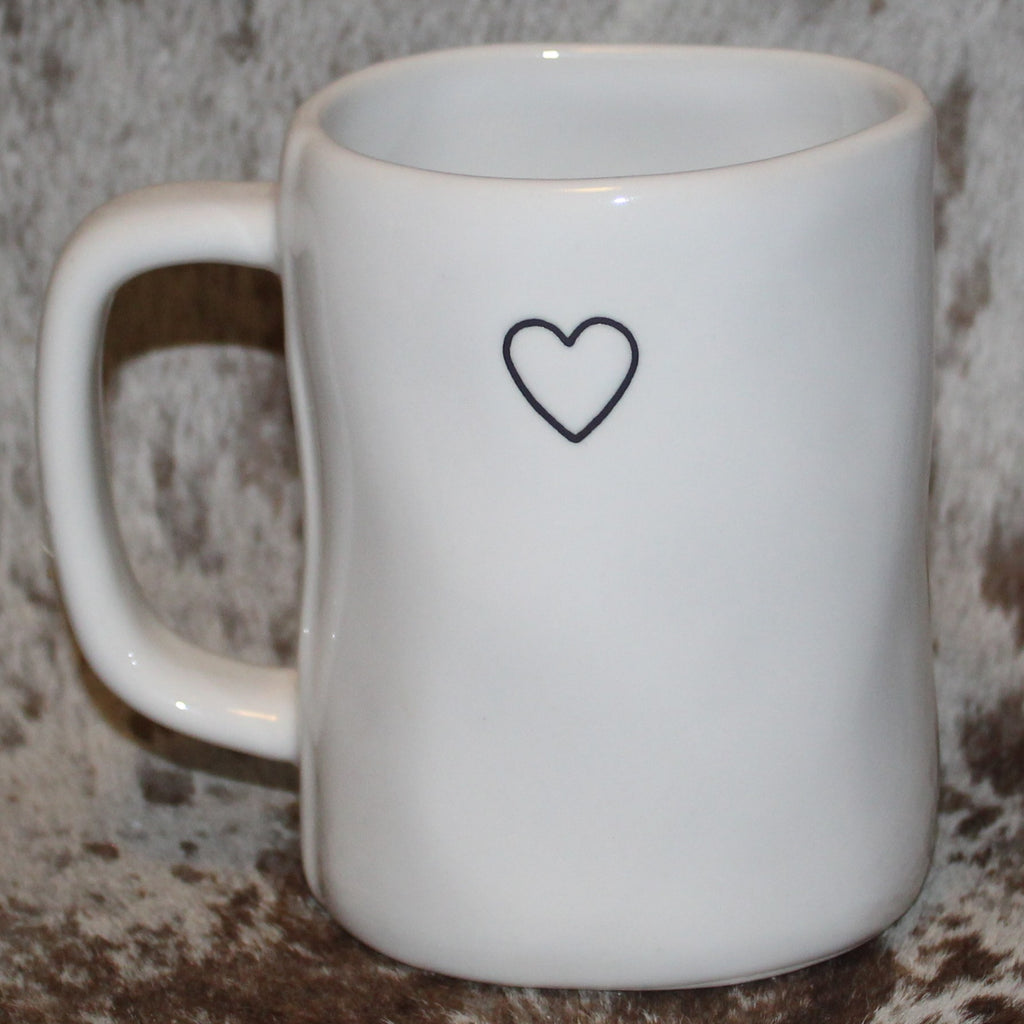 Rae Dunn Heart White Mug