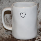 Rae Dunn Heart White Mug