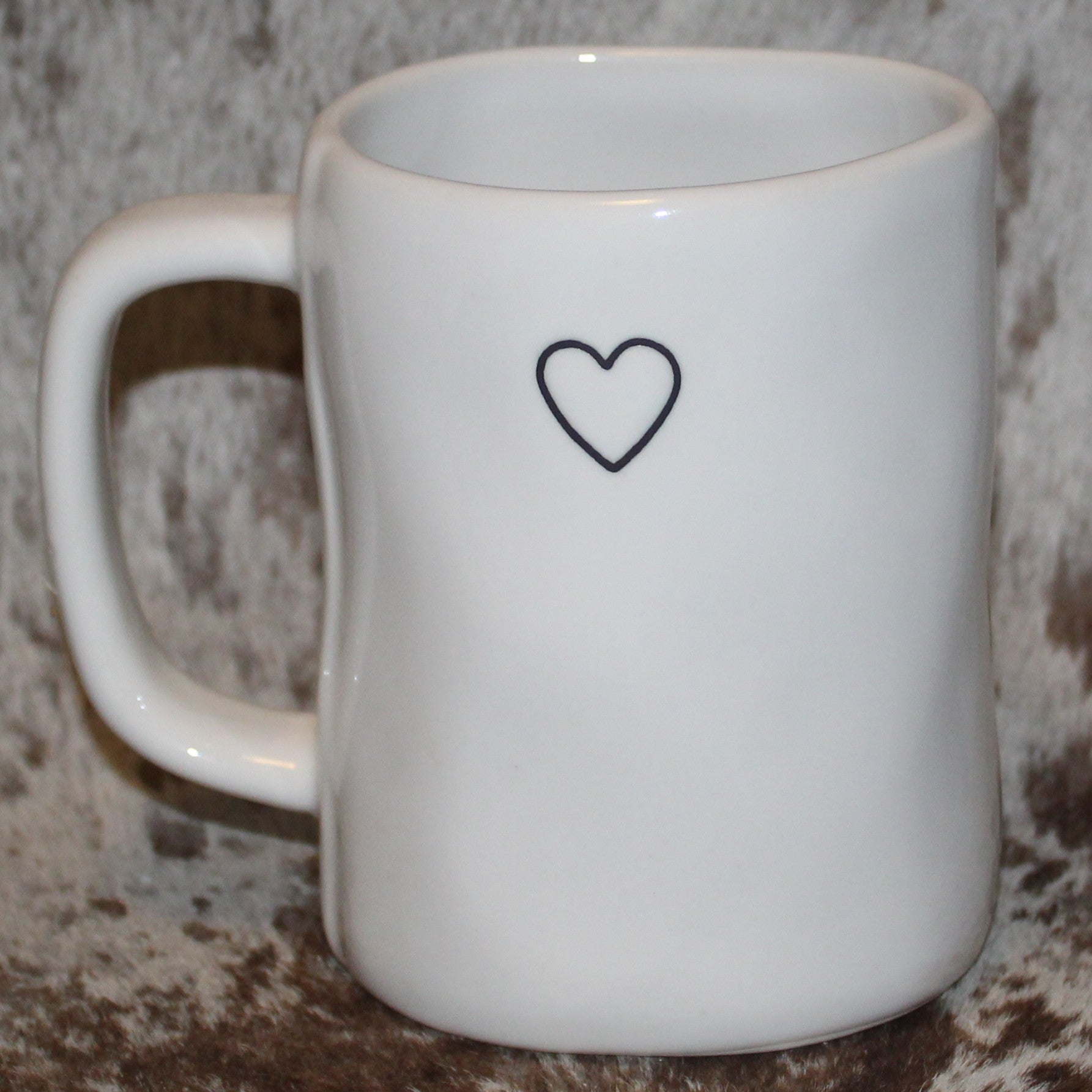 Rae Dunn Heart White Mug