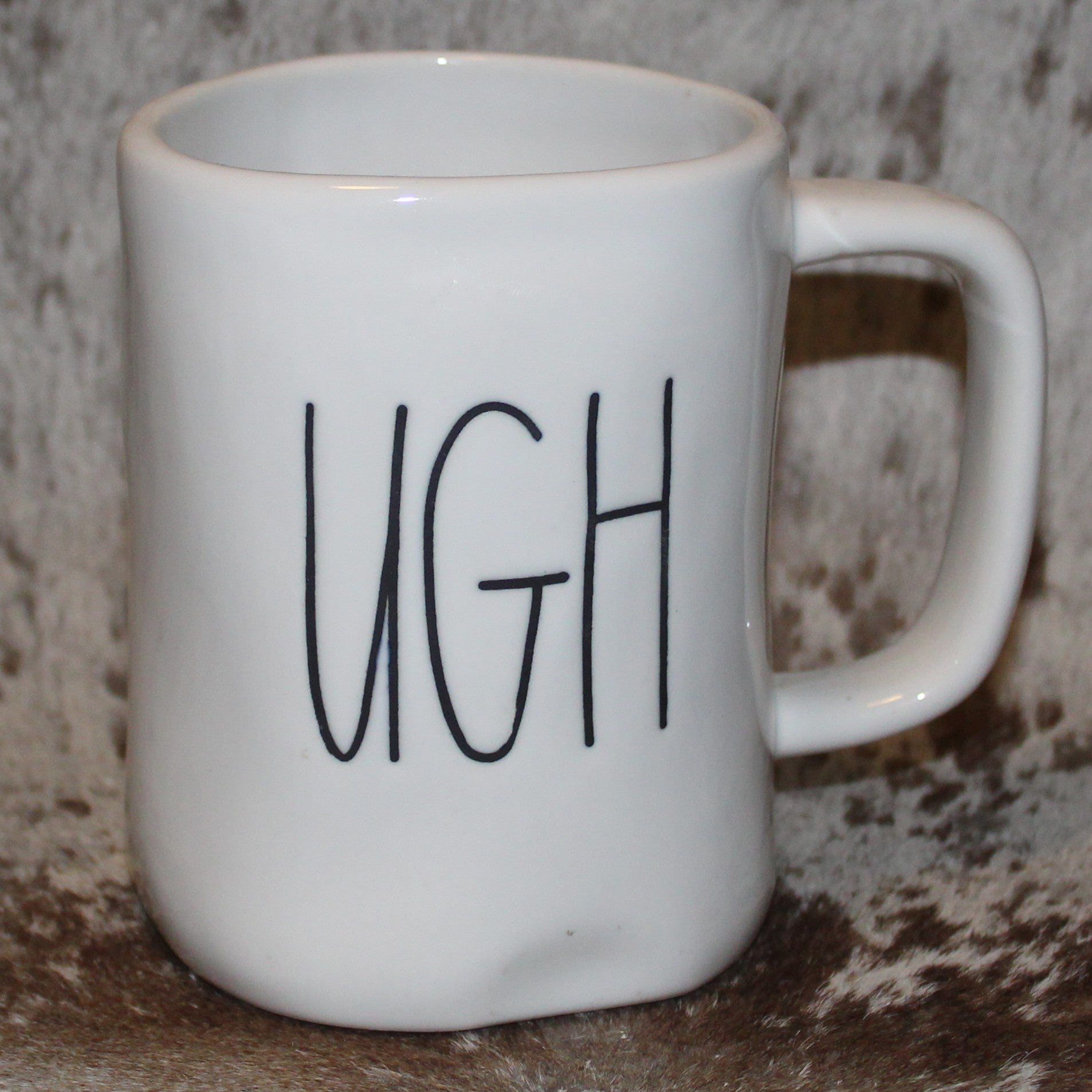 Rae Dunn UGH White Mug
