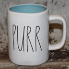 Rae Dunn PURR White Mug