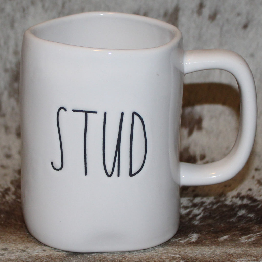 Rae Dunn STUD White Mug