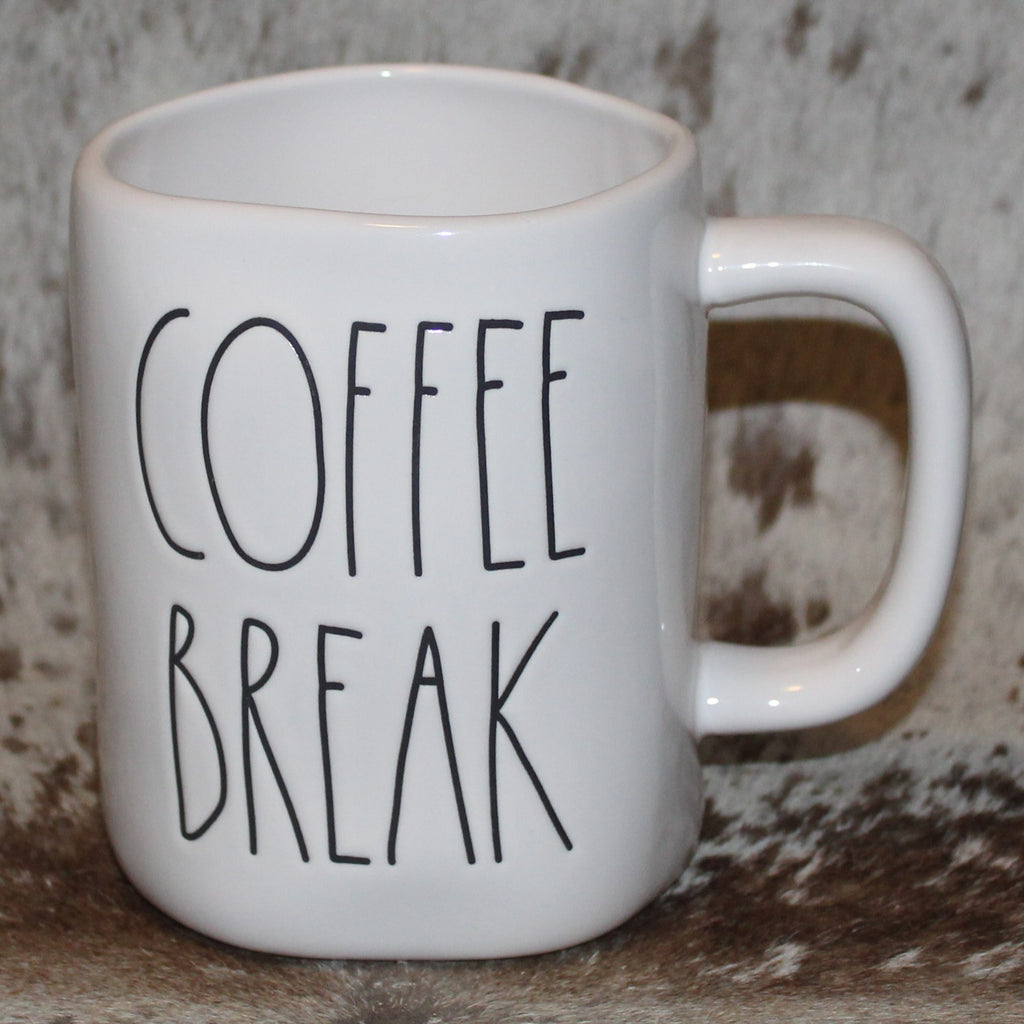 Rae Dunn COFFEE BREAK White Mug