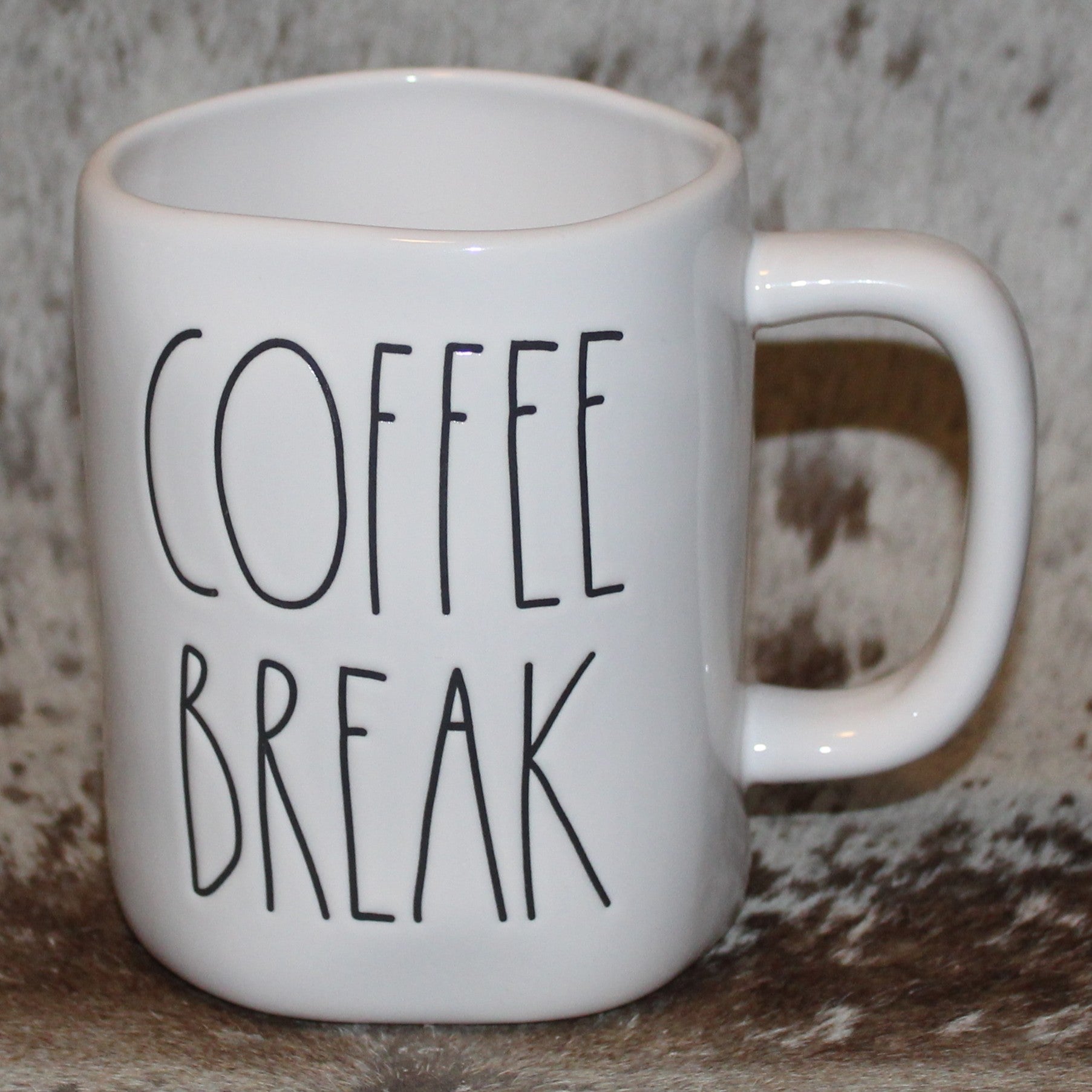 Rae Dunn COFFEE BREAK White Mug