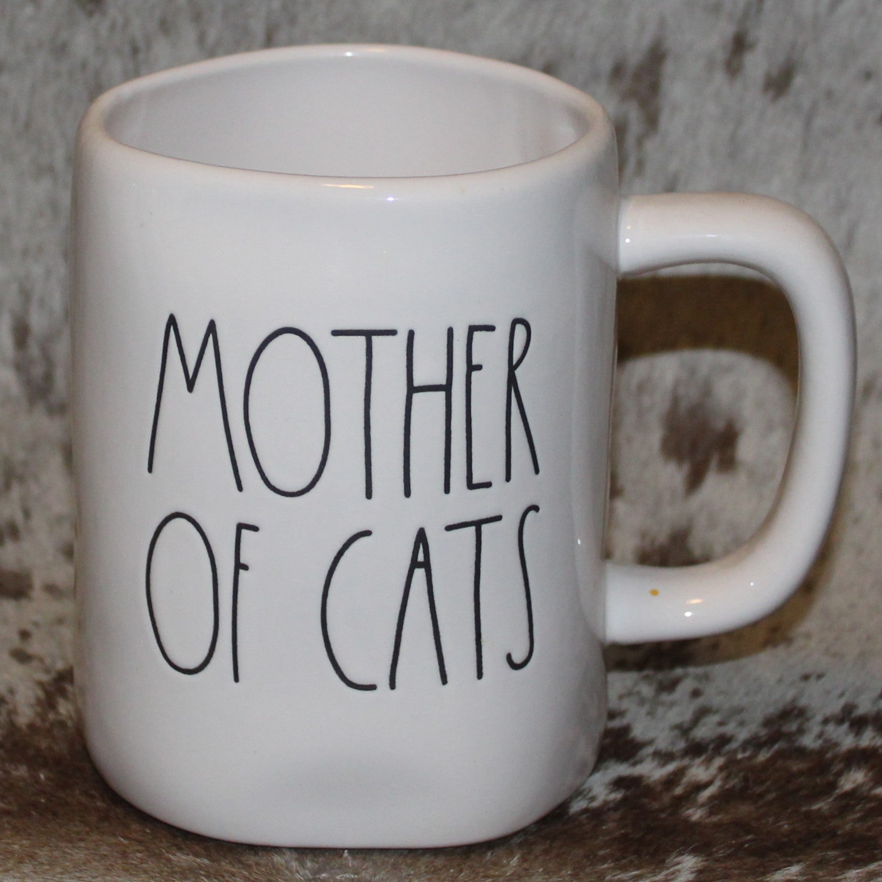 Rae Dunn MOTHER OF CATS White Mug