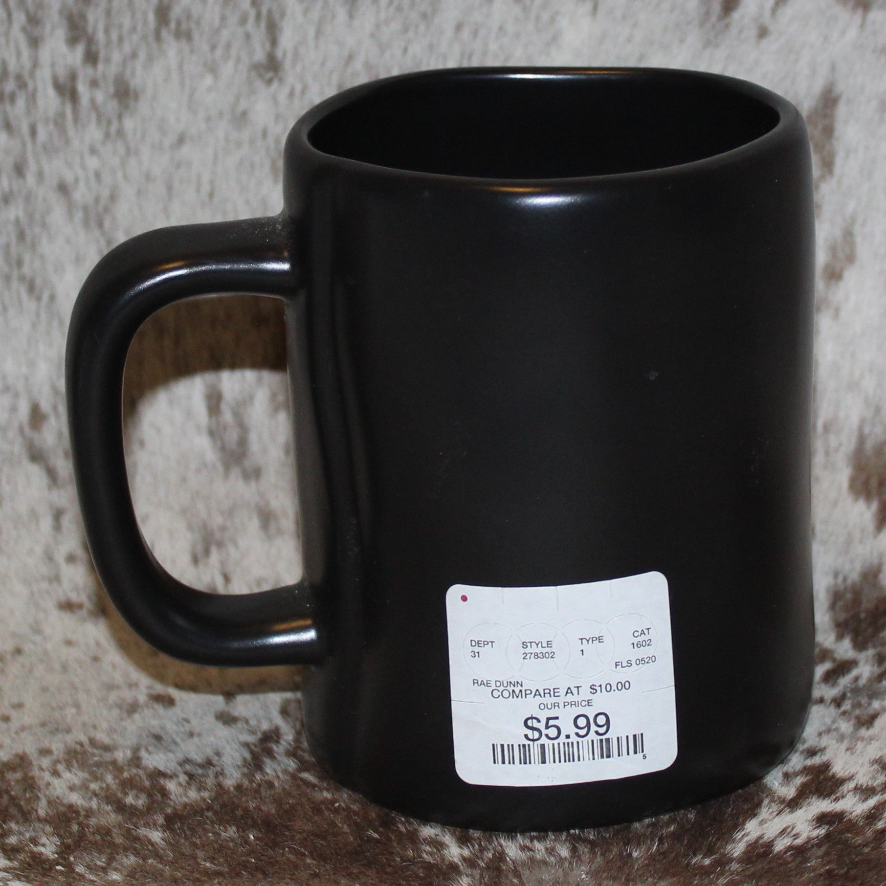 Rae Dunn SLEEPY Black Mug