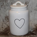 Rae Dunn Heart White Baby Canister