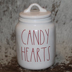 Rae Dunn CANDY HEARTS White Canister