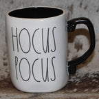 Rae Dunn HOCUS POCUS White Mug Black Handle