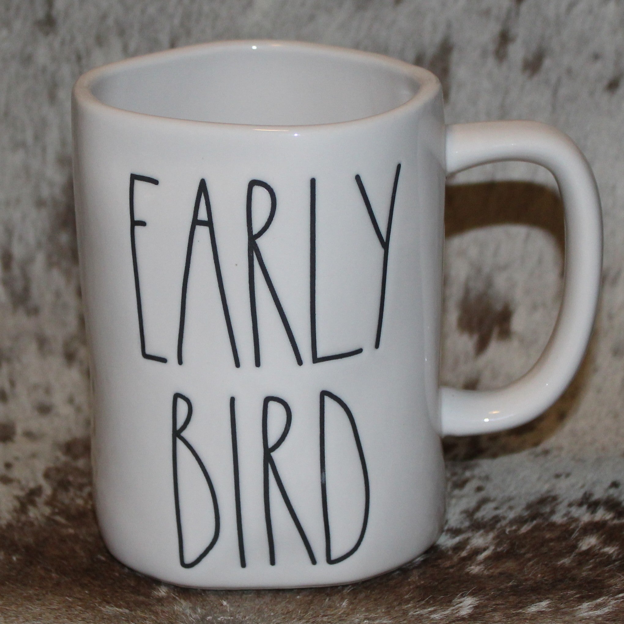 Rae Dunn EARLY BIRD White Mug