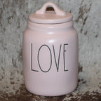 Rae Dunn LOVE Pink Baby Canister