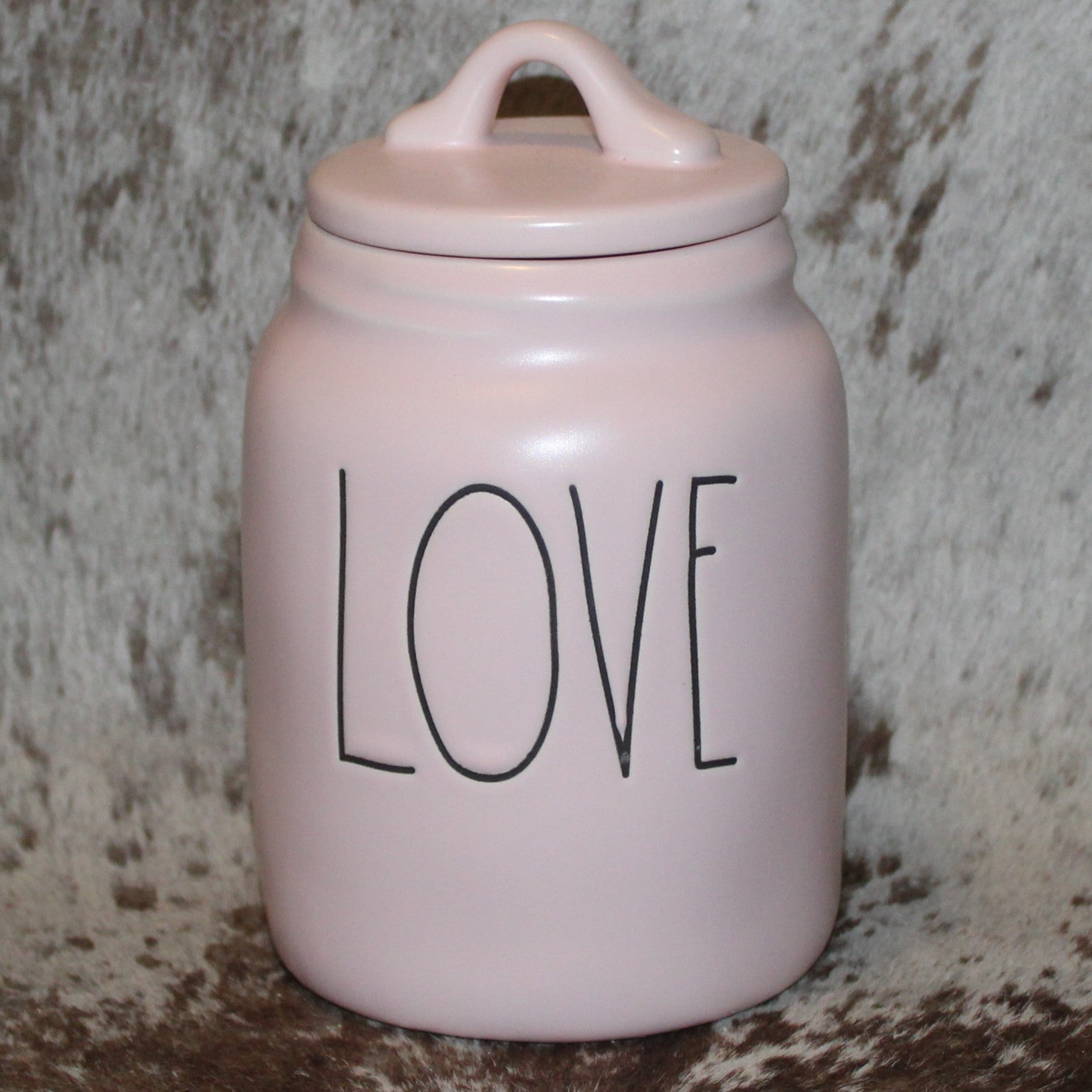 Rae Dunn LOVE Pink Baby Canister