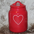 Rae Dunn White Heart Red Baby Canister