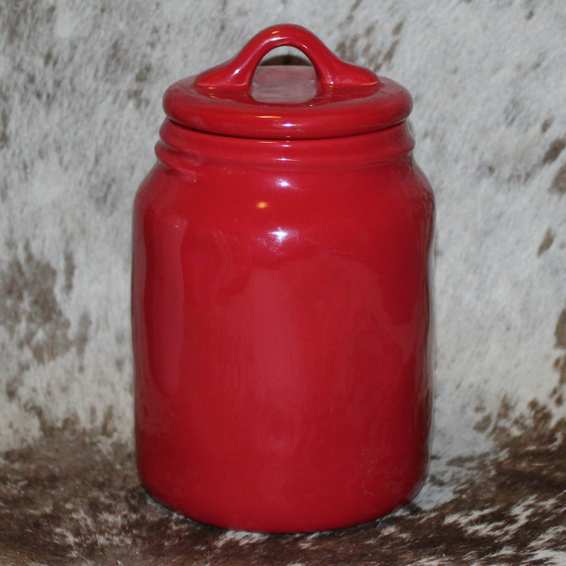 Rae Dunn White Heart Red Baby Canister
