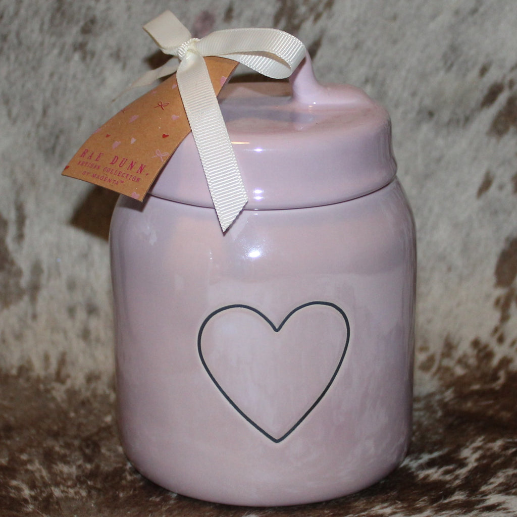 Rae Dunn Heart Iridescent Purple Micro Canister