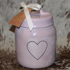 Rae Dunn Heart Iridescent Purple Micro Canister