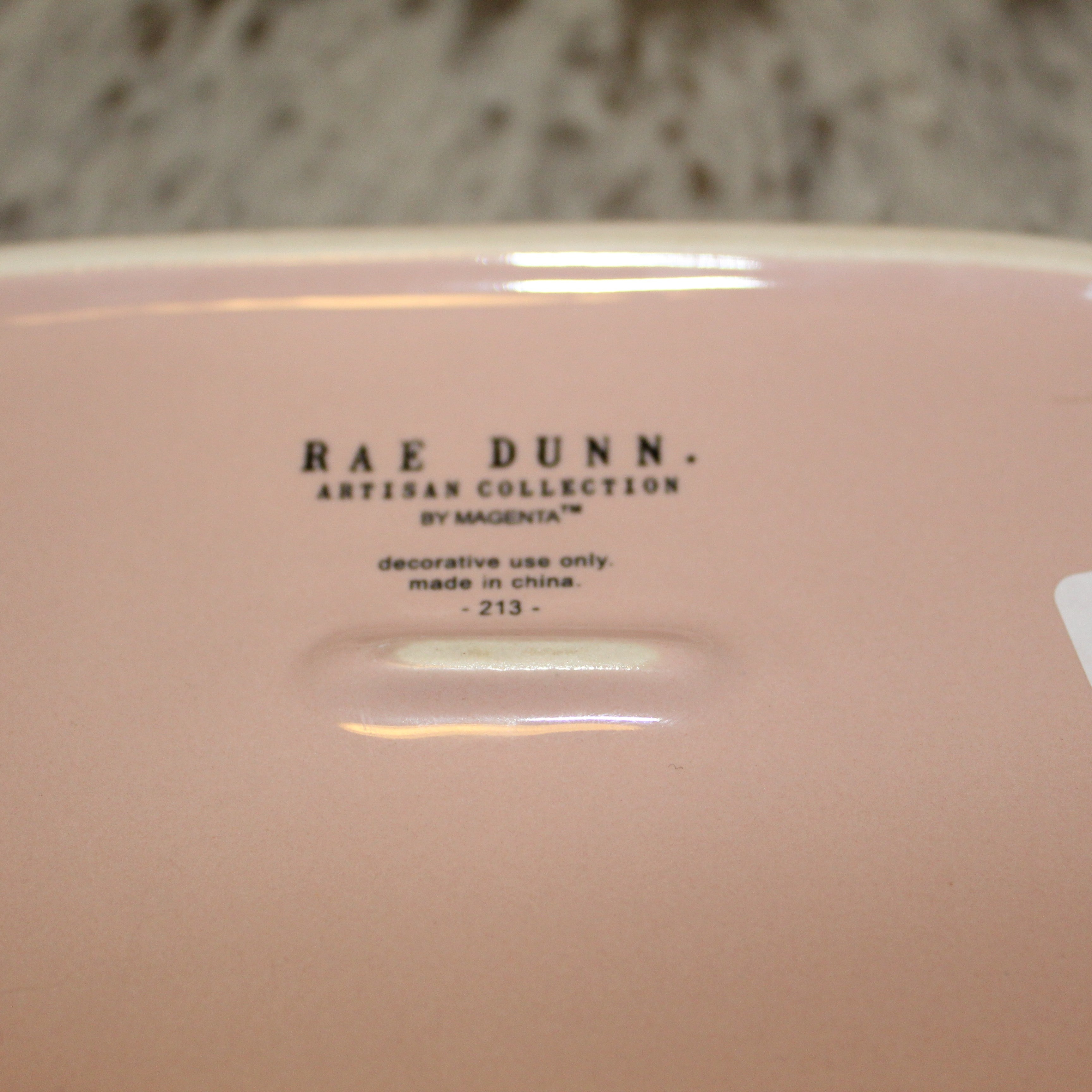 Rae Dunn LOVE LIFE Pink Trinket Tray Set