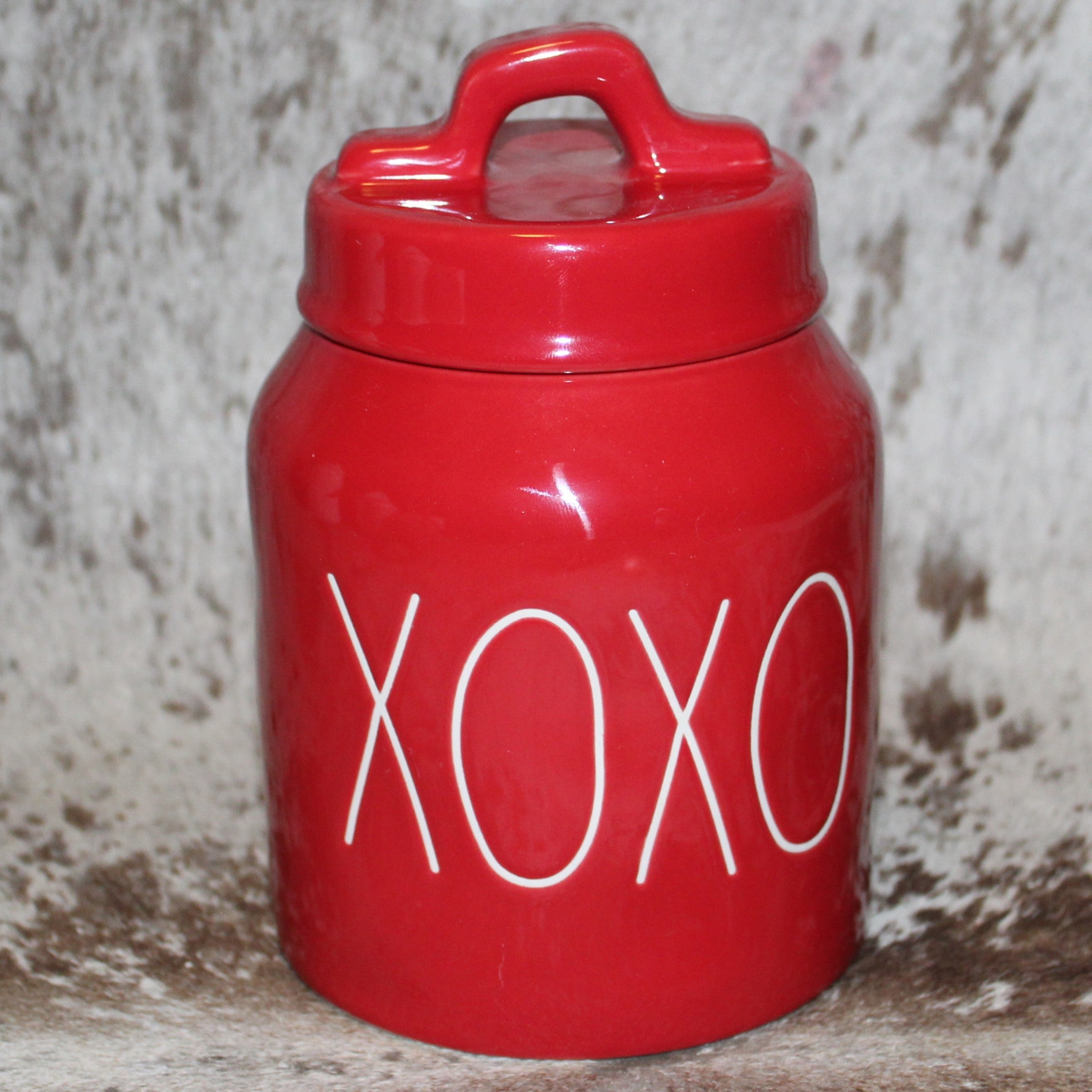Rae Dunn XOXO Red Baby Canister