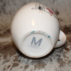 Rae Dunn Lollipop Birdcage White/Pink M Stamp Mug