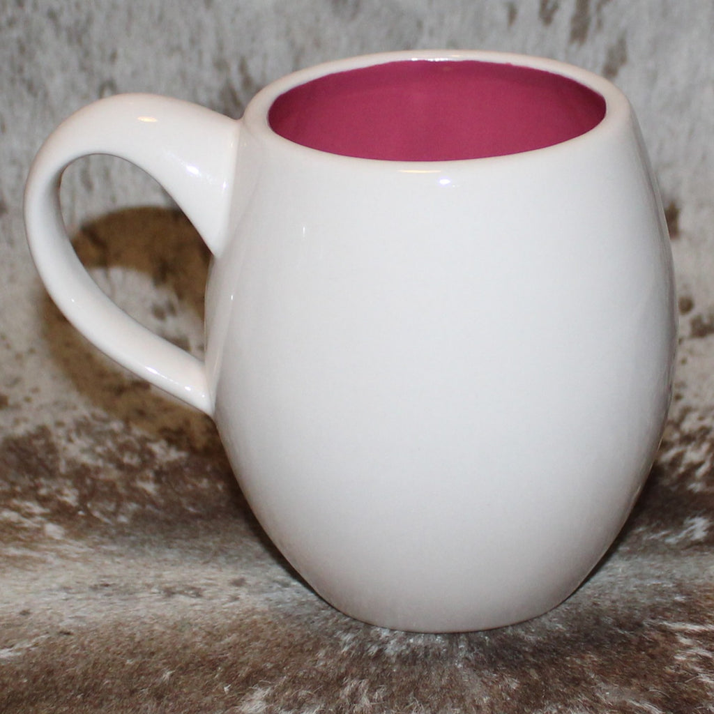 Rae Dunn Lollipop Birdcage White/Purple M Stamp Mug
