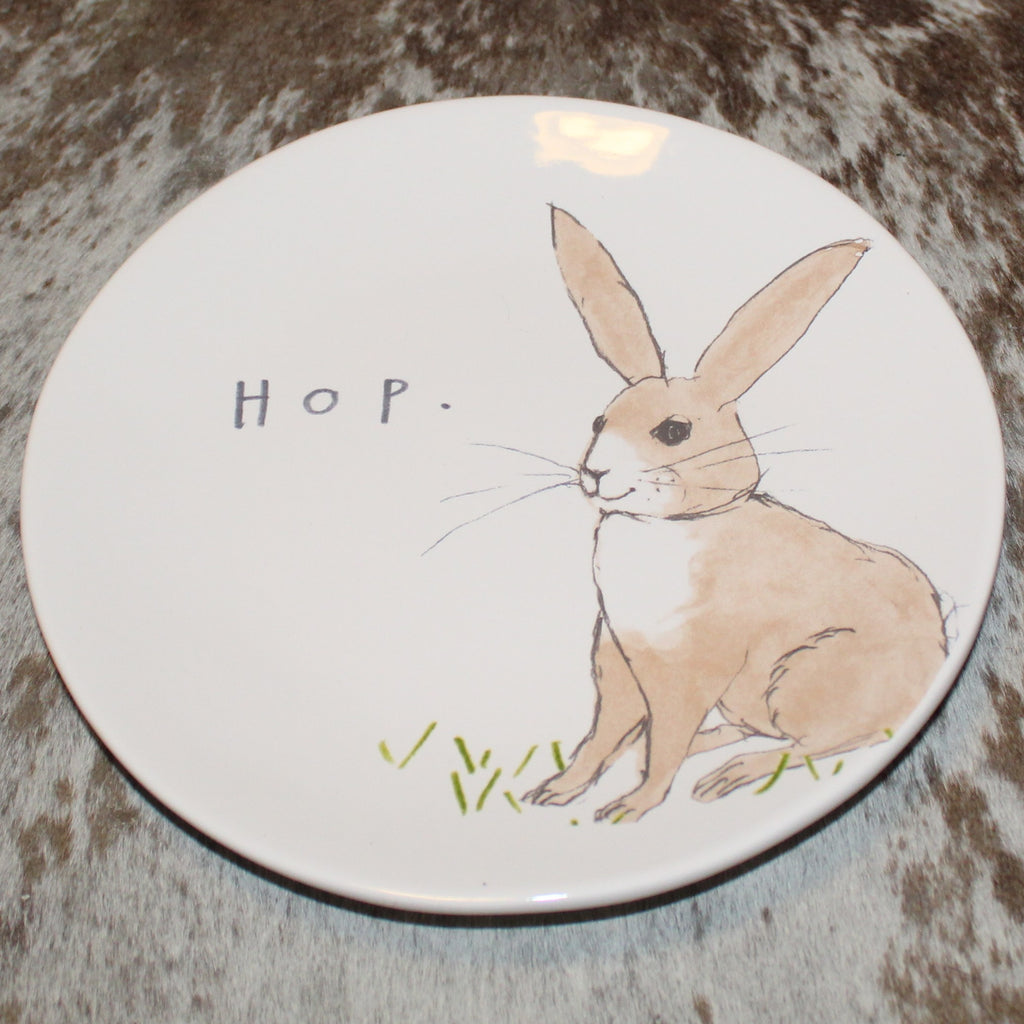 Rae Dunn Hop. With Rabbit Plate