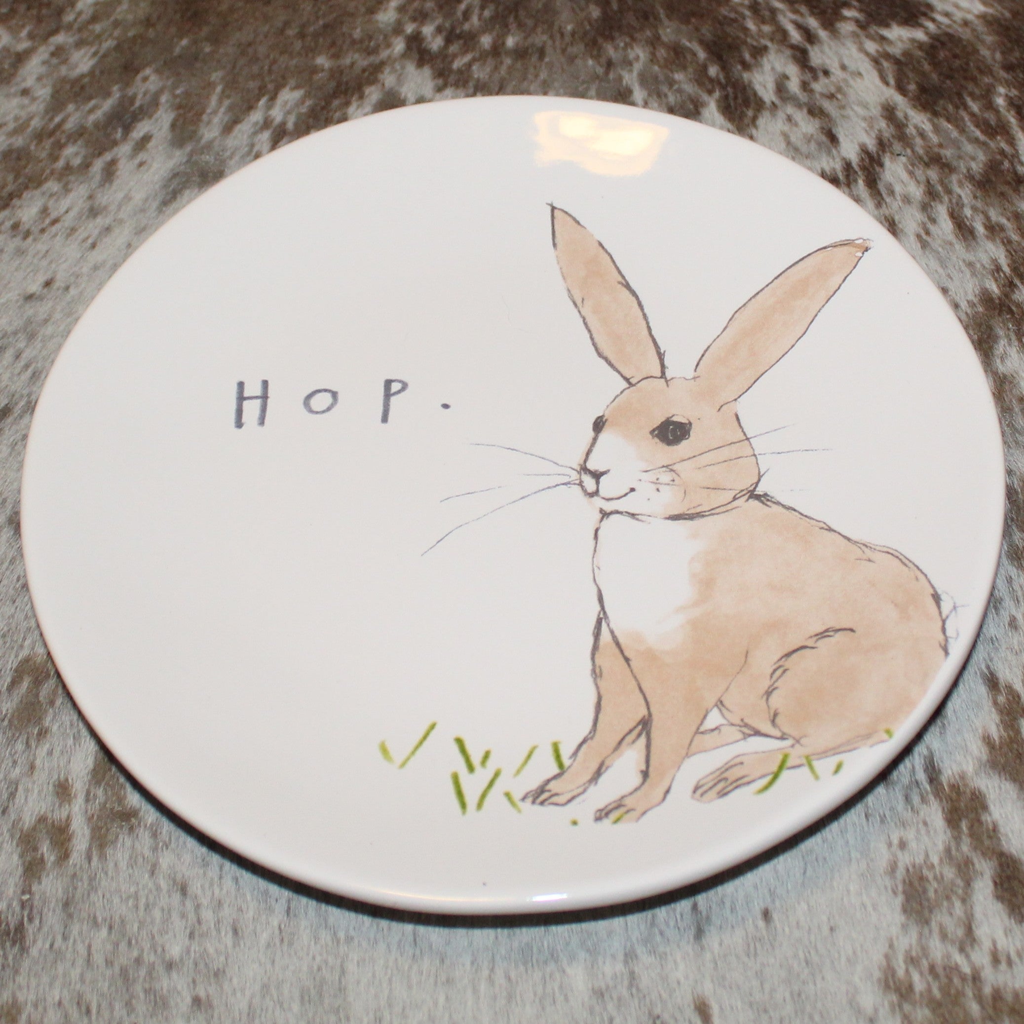 Rae Dunn Hop. With Rabbit Plate