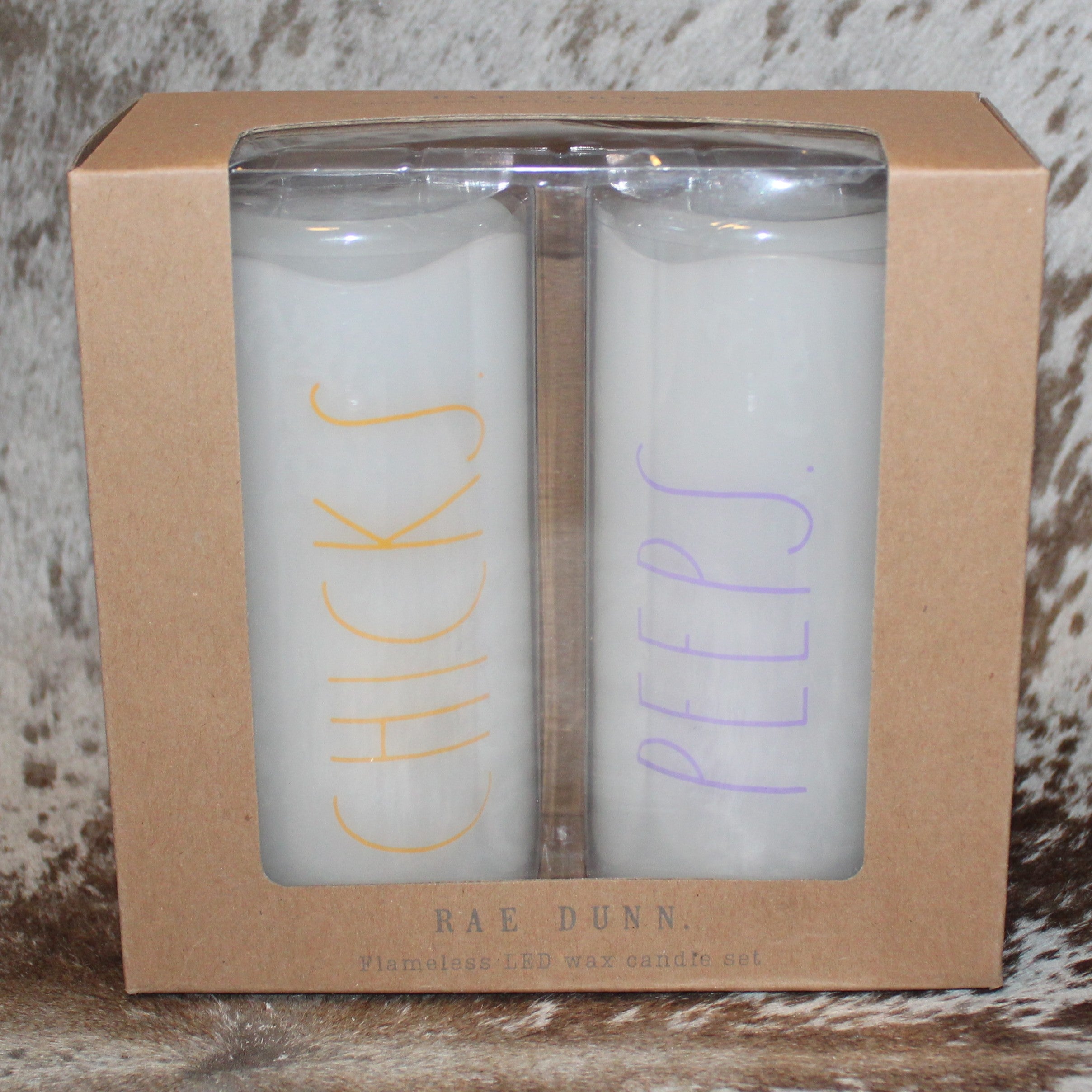 Rae Dunn CHICKS PEEPS Led Candle Set of 2