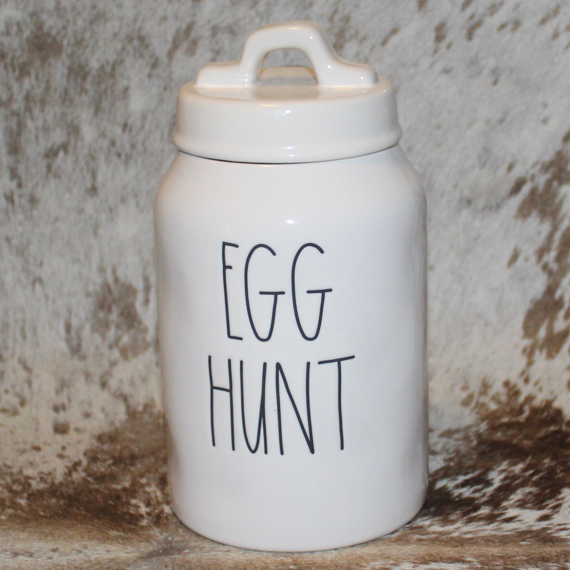 Rae Dunn EGG HUNT Medium White Canister