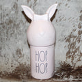 Rae Dunn HOP HOP Pink Candle with Bunny Head Topper