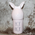 Rae Dunn HOP HOP Pink Candle with Bunny Head Topper