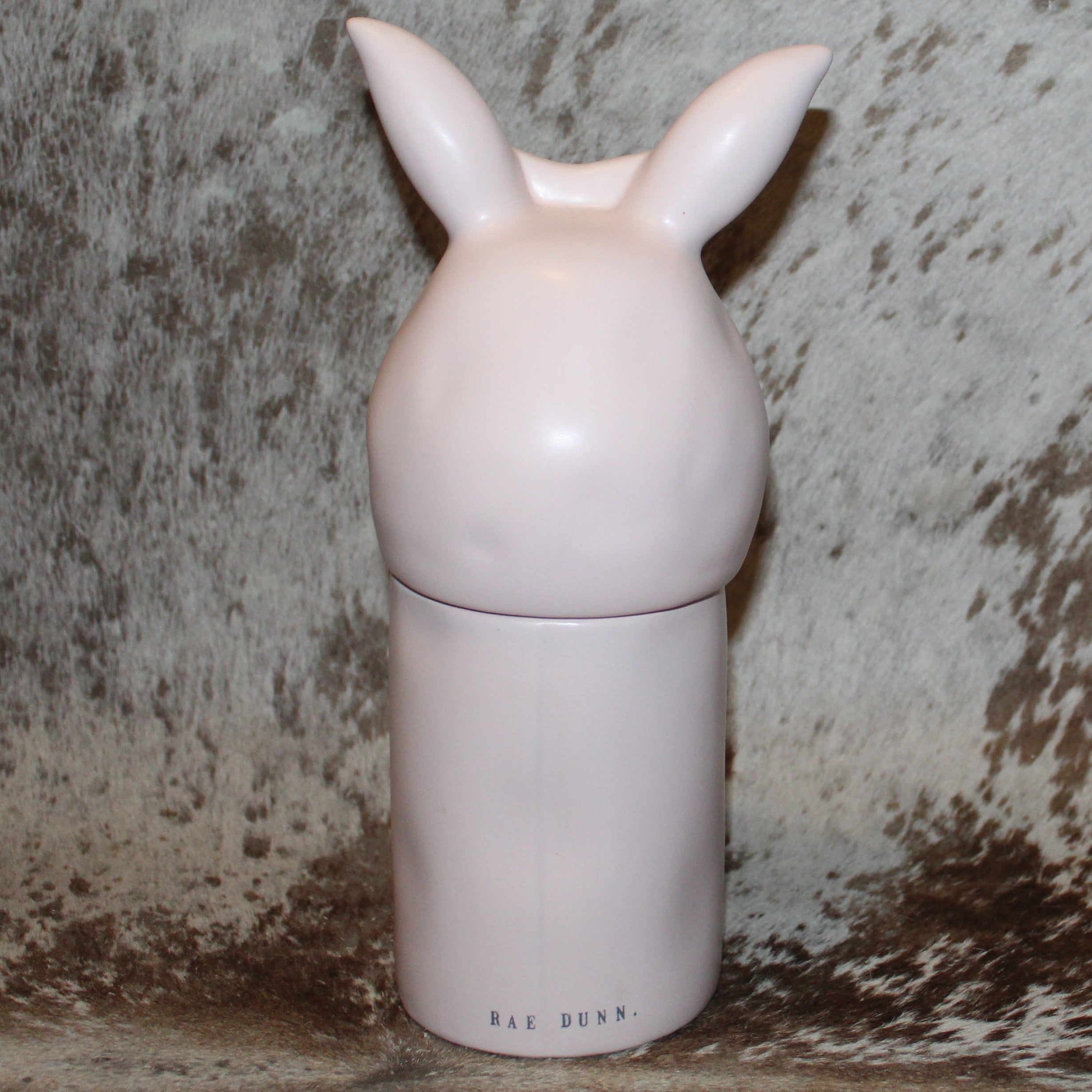 Rae Dunn HOP HOP Pink Candle with Bunny Head Topper