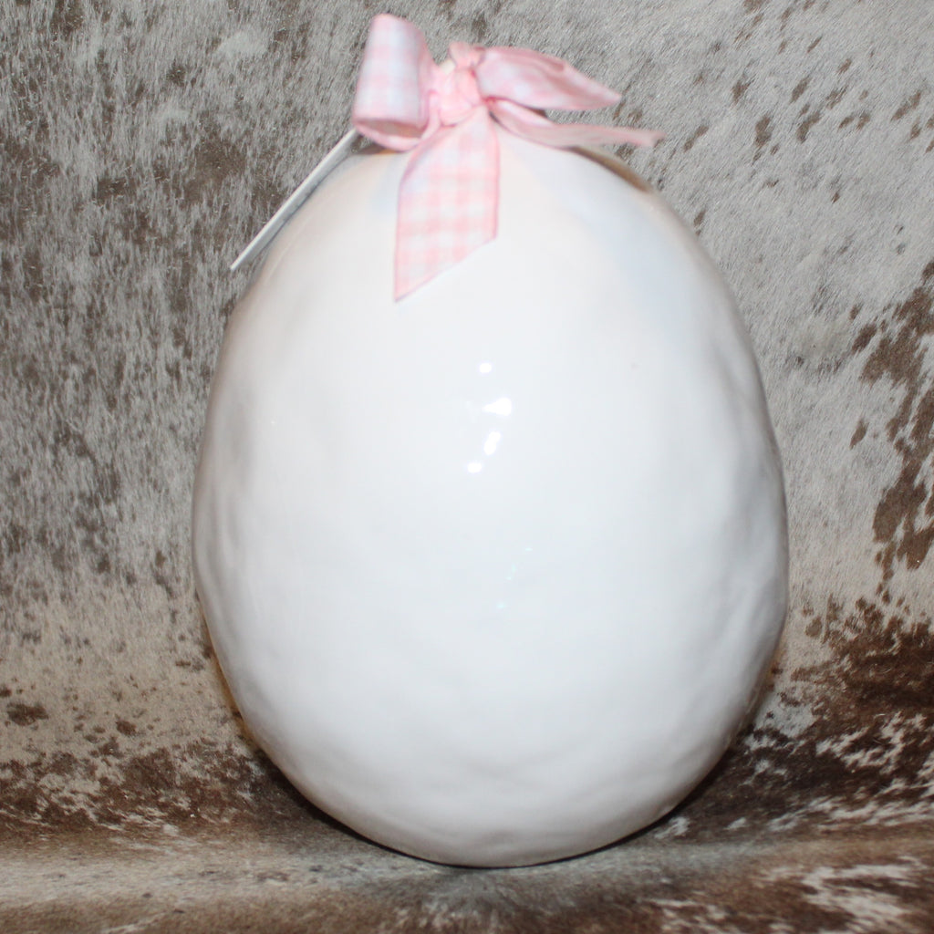 Rae Dunn HAPPY SPRING Large Egg Figurine