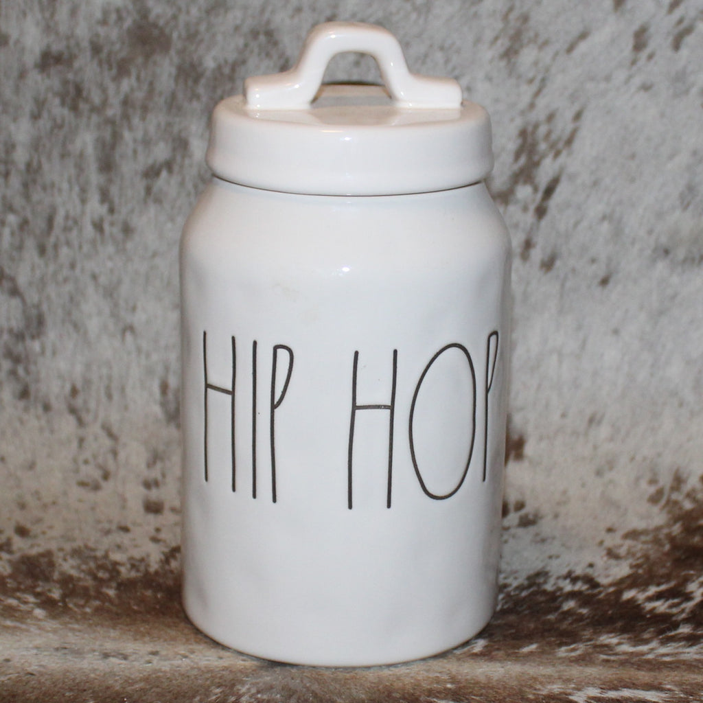 Rae Dunn HIP HOP Medium White Canister