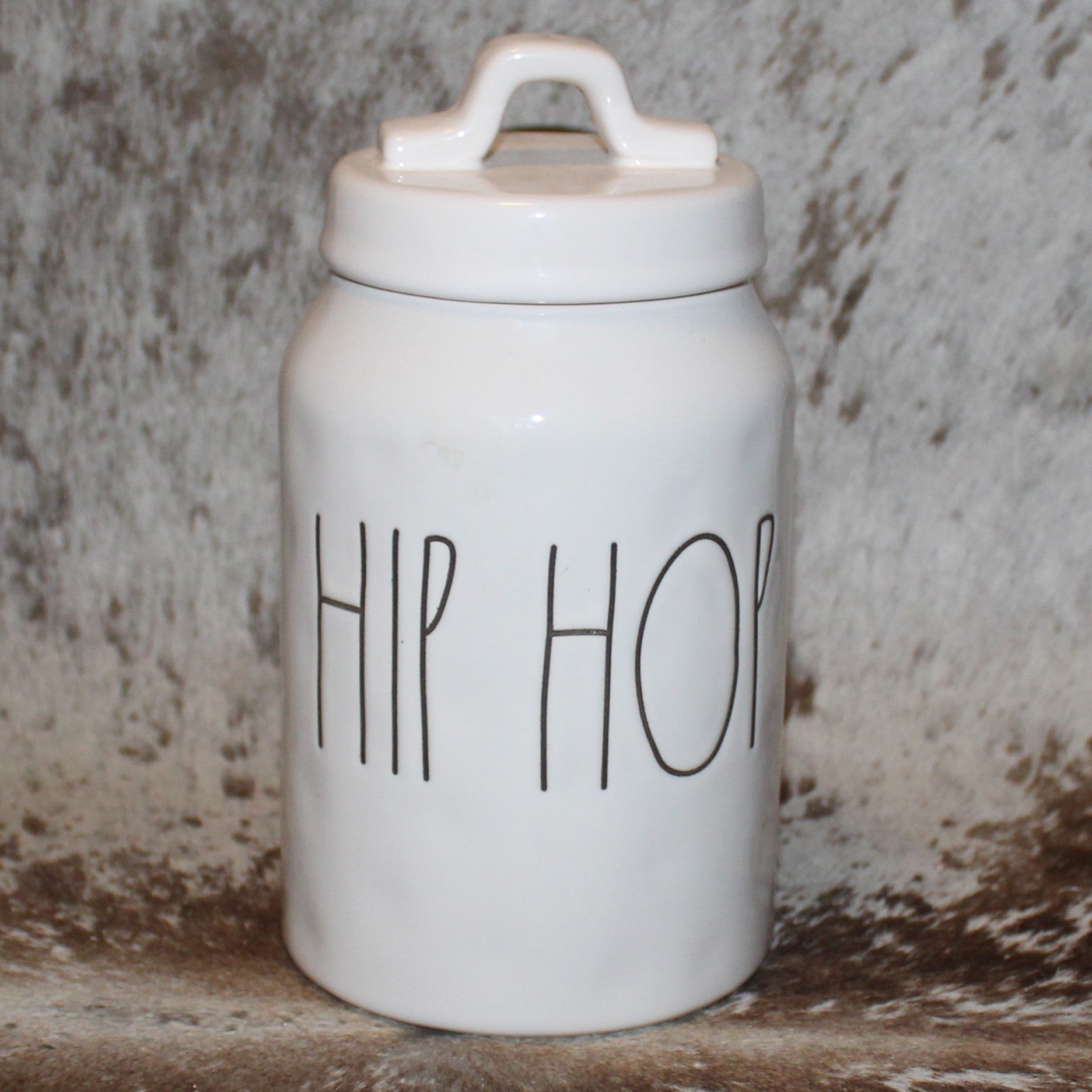 Rae Dunn HIP HOP Medium White Canister